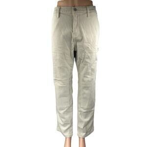 Hollister Epic Flex Cream High Rise Loose Carpenter Straight Trousers Pants 30